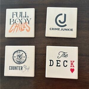 Crime Junkie Podcast Coaster Set – 4 Stone Coasters (Audiochuck Network)